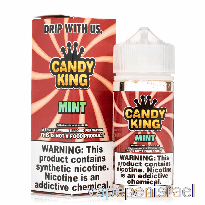 חד פעמי Vape Israel Mint - Candy King - 100 מ"ל 0 מ"ג